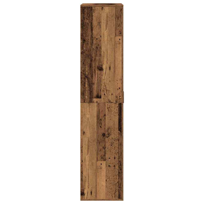vidaXL Magasító polcokkal tárolóval Öreg fa 80 x 39 x 178 cm Faanyag
