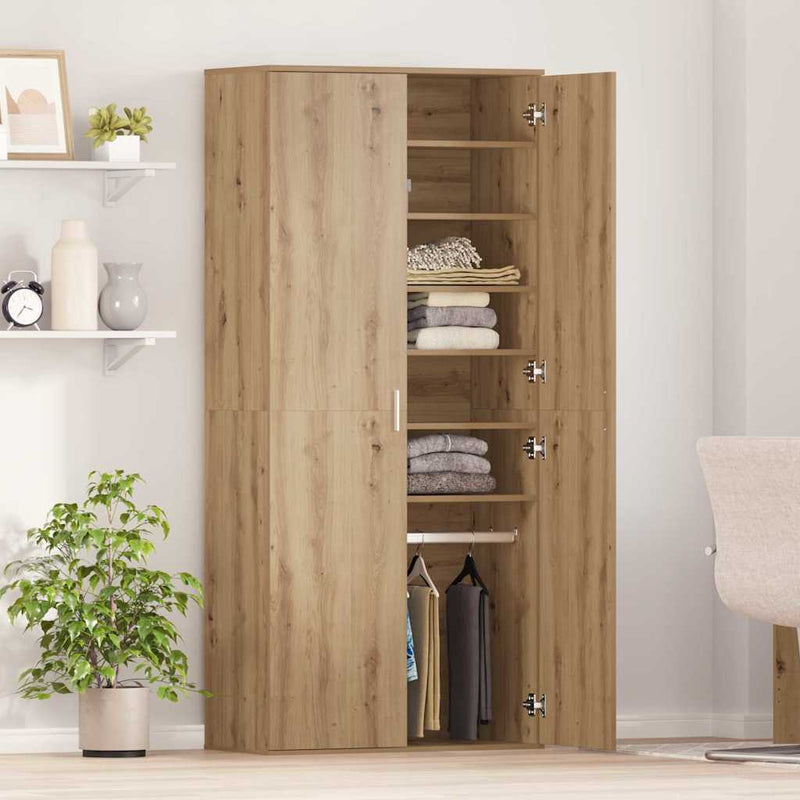 vidaXL Magasító polcokkal kézműves tölgy 80 x 39 x 178 cm Faanyag