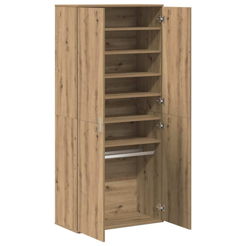 vidaXL Magasító polcokkal kézműves tölgy 80 x 39 x 178 cm Faanyag