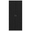 vidaXL Magasító polcokkal ajtóval Musta tammi 80 x 39 x 178 cm Faanyag