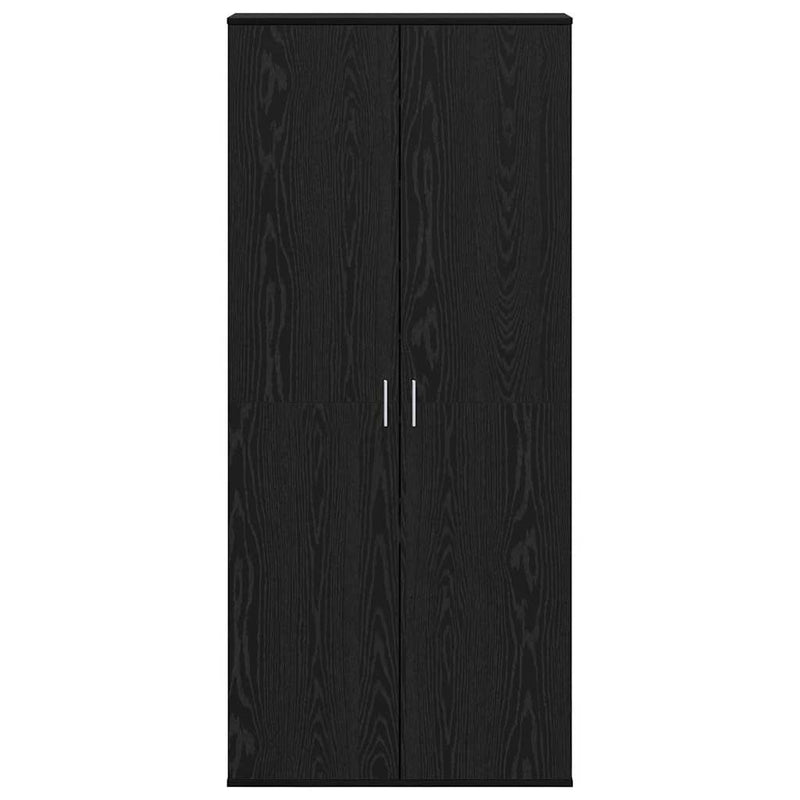 vidaXL Magasító polcokkal ajtóval Musta tammi 80 x 39 x 178 cm Faanyag