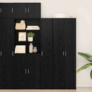 vidaXL Magasfiú 2 pcs Fekete tölgy 30 x 42,5 x 185 cm