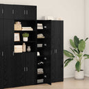 vidaXL Magasfiú 2 pcs Fekete tölgy 30 x 42,5 x 185 cm