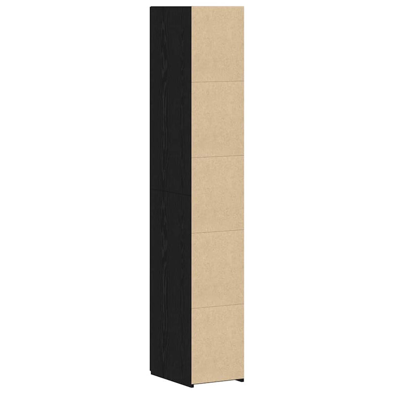 vidaXL Magasfiú Musta tammi 30 x 42.5 x 185 cm Faanyag