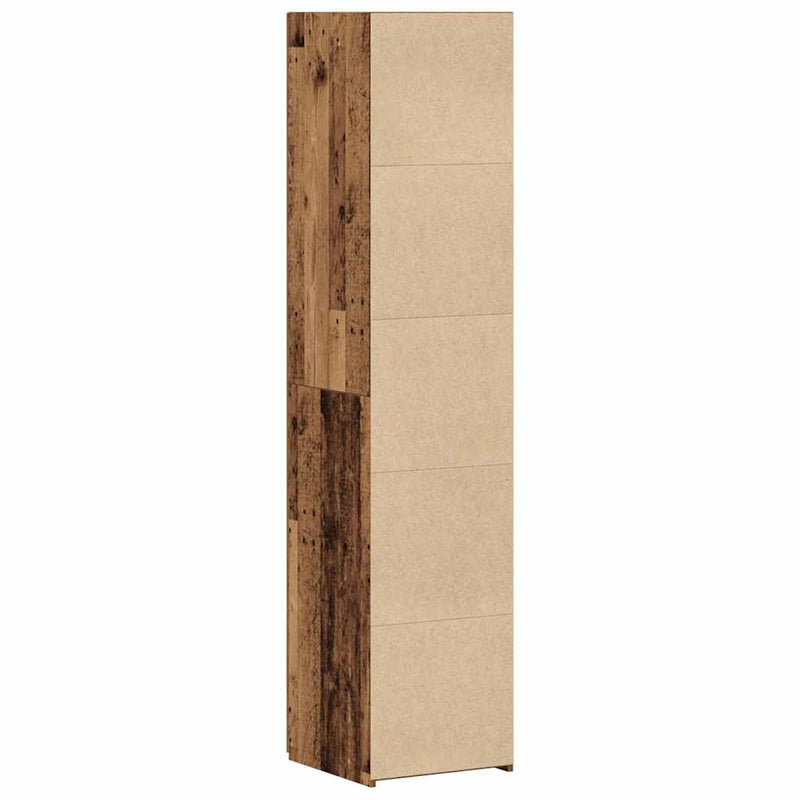 vidaXL magas tároló szekrény régi fa 40x42.5x185 cm mérnöki fa