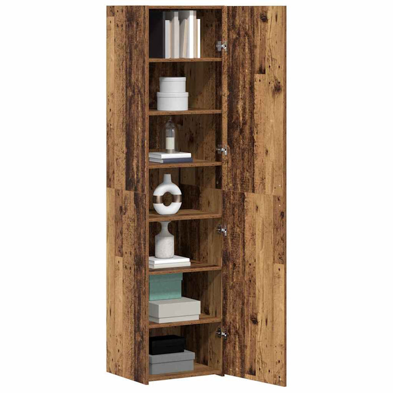 vidaXL Magas Bútor Régi Fa 45x42.5x185 cm MDF