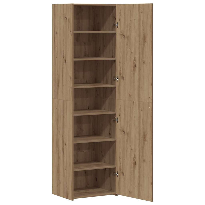 vidaXL Magas Tölgy 50x42.5x185 cm Műgyanta Fa