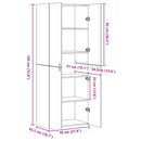 vidaXL Magasfiú Régi fa 70 x 42.5 x 185 cm Faanyag