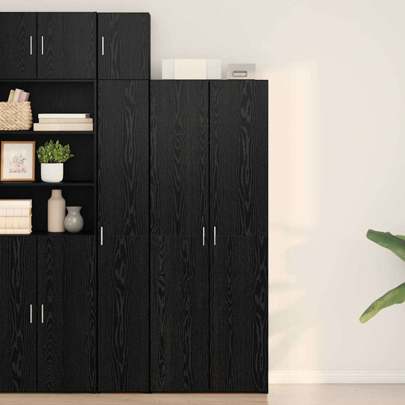 vidaXL Magasfiú Musta tammi 70 x 42.5 x 185 cm Faanyag