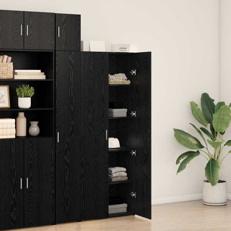 vidaXL Magasfiú Musta tammi 70 x 42.5 x 185 cm Faanyag