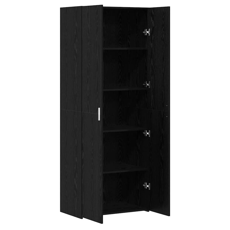 vidaXL Magasfiú Musta tammi 70 x 42.5 x 185 cm Faanyag