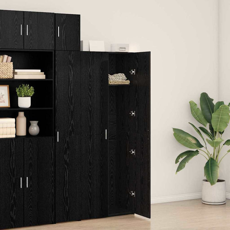 vidaXL Magasfiú Musta tammi 70 x 42.5 x 185 cm Faanyag