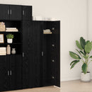 vidaXL Magasfiú 2 pcs Fekete tölgy 70 x 42,5 x 185 cm