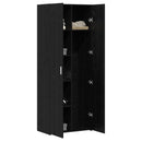 vidaXL Magasfiú 2 pcs Fekete tölgy 70 x 42,5 x 185 cm