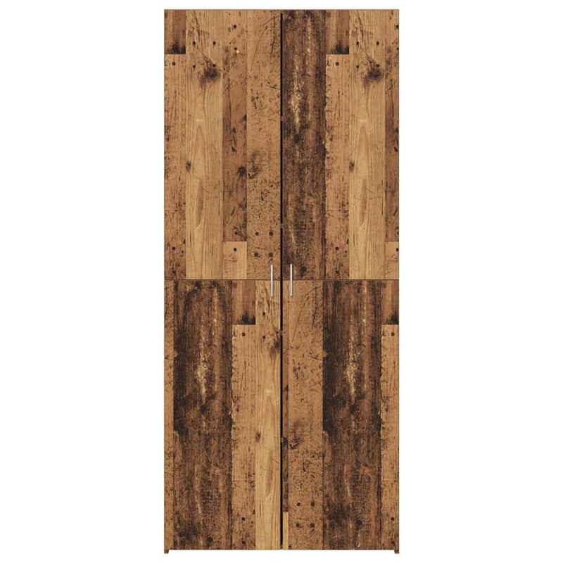 vidaXL Magas bútor Régi fa 40x42.5x185 cm Mérnöki fa