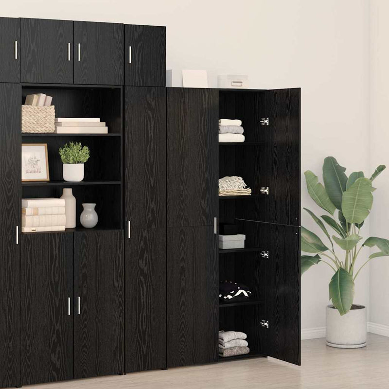 vidaXL Büfé Fekete tölgy 40x42.5x185 cm Épített fa
