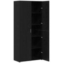 vidaXL Magasfiú 2 pcs Fekete tölgy 80 x 42 x 185 cm