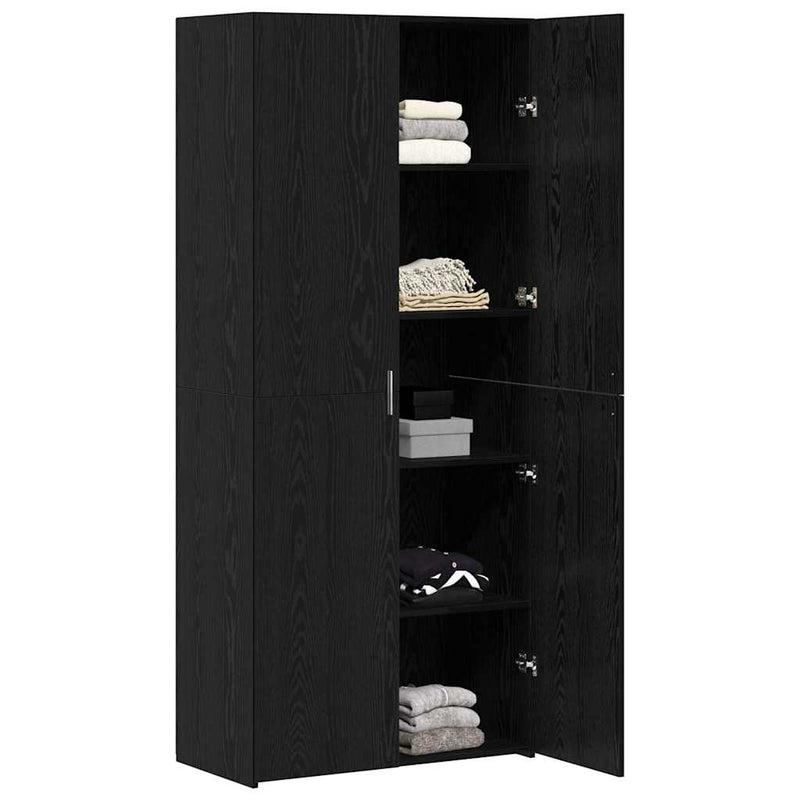 vidaXL Büfé Fekete tölgy 40x42.5x185 cm Épített fa