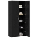 vidaXL Magasfiú 2 pcs Fekete tölgy 80 x 42 x 185 cm