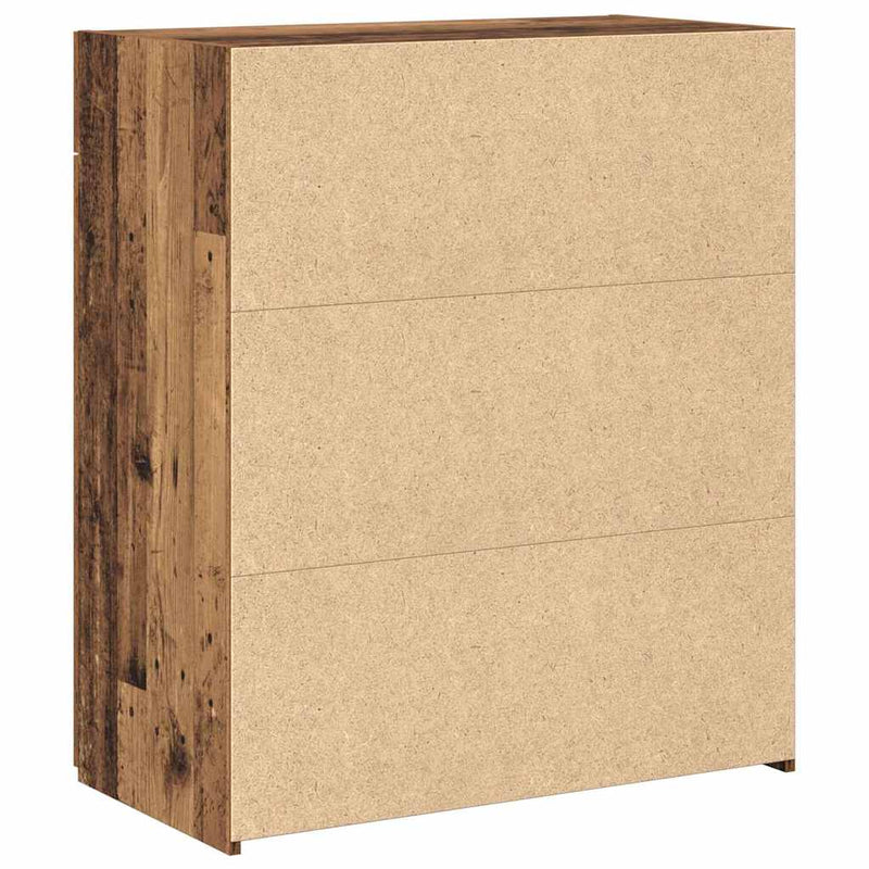 vidaXL Tárolószekrény fiókkal Régi fa 80 x 42.5 x 93.5 cm Faanyag