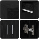 vidaXL Tárolószekrény fiókkal Musta tammi 80 x 42.5 x 93.5 cm Faanyag