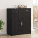 vidaXL Tárolószekrény fiókkal Musta tammi 80 x 42.5 x 93.5 cm Faanyag