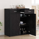 vidaXL Tárolószekrény fiókkal Musta tammi 80 x 42.5 x 93.5 cm Faanyag