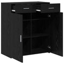 vidaXL Tárolószekrény fiókkal Musta tammi 80 x 42.5 x 93.5 cm Faanyag