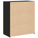 vidaXL Tárolószekrény fiókkal Musta tammi 80 x 42.5 x 93.5 cm Faanyag