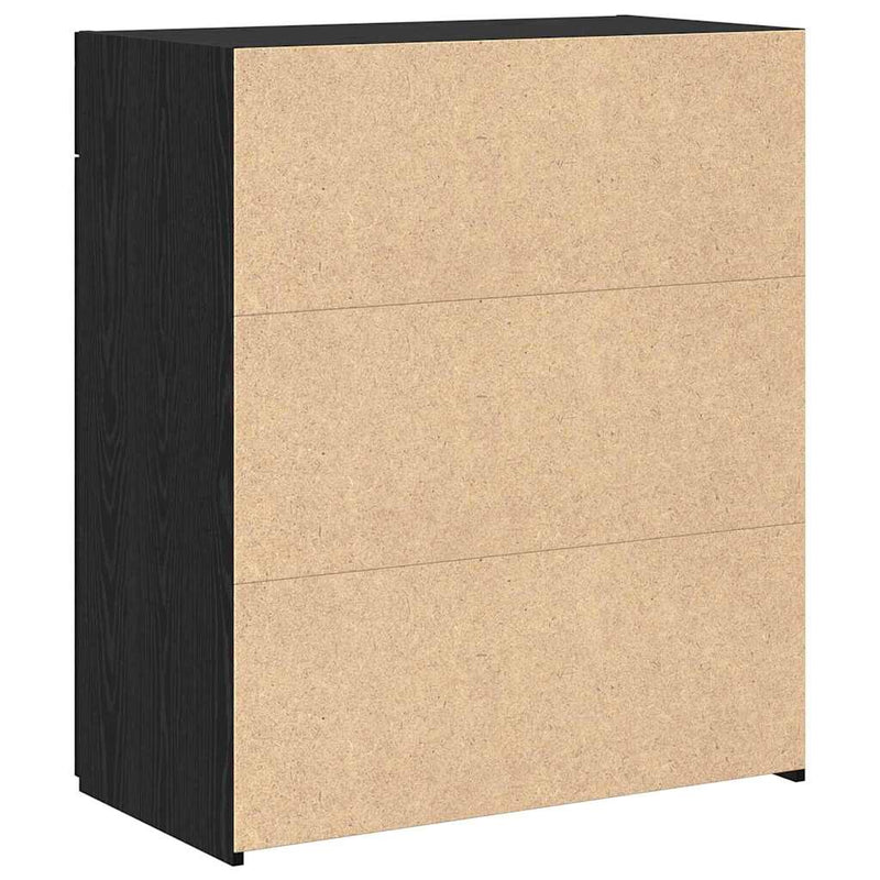 vidaXL Tárolószekrény fiókkal Musta tammi 80 x 42.5 x 93.5 cm Faanyag