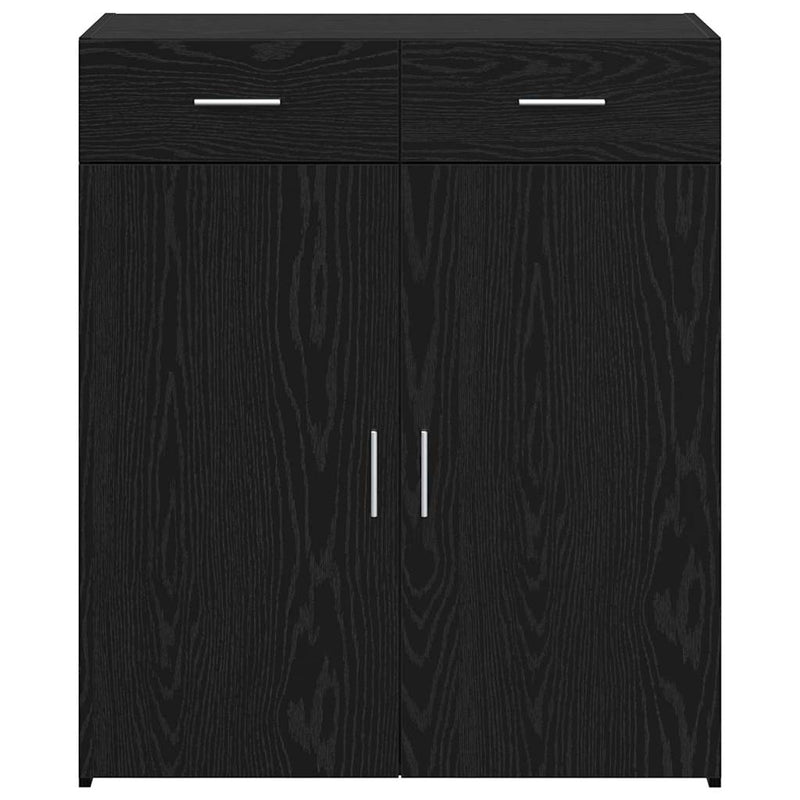 vidaXL Tárolószekrény fiókkal Musta tammi 80 x 42.5 x 93.5 cm Faanyag