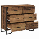 vidaXL Fiókos Szekrény fiókkal Öreg fa 91 x 35.5 x 74.5 cm Faanyag