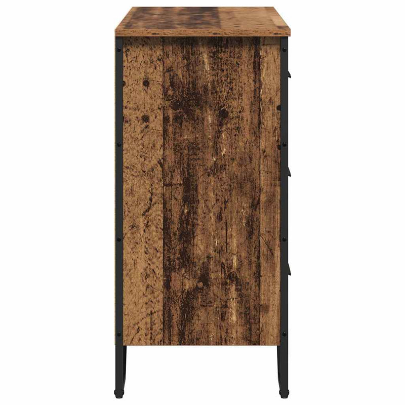 vidaXL Fiókos Szekrény fiókkal Öreg fa 91 x 35.5 x 74.5 cm Faanyag