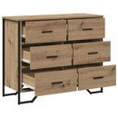 vidaXL Fiókos szekrény fiókkal 2 pcs Artisan tölgy 91 x 35,5 x 74,5 cm