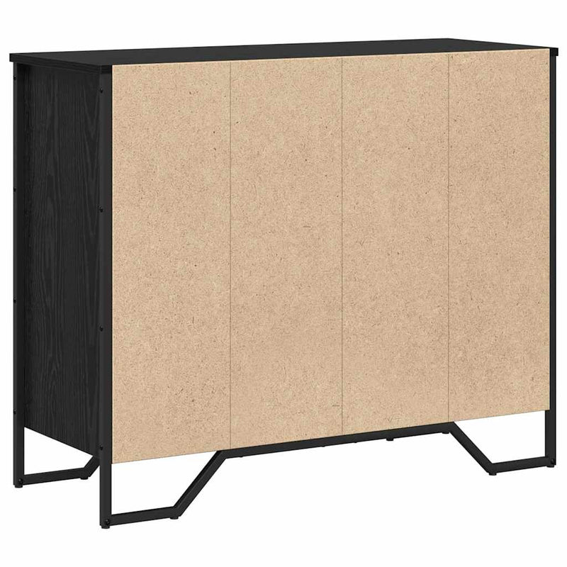 vidaXL Fiókos Szekrény fiókkal Musta tammi 91 x 35.5 x 74.5 cm Faanyag