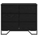 vidaXL Fiókos Szekrény fiókkal Musta tammi 91 x 35.5 x 74.5 cm Faanyag