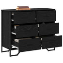 vidaXL Fiókos szekrény fiókkal 2 pcs Fekete tölgy 91 x 35,5 x 74,5 cm