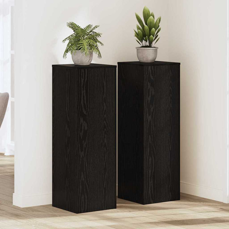 vidaXL Növényállvány 2 pcs Musta tammi 33 x 33 x 100 cm Faanyag