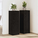 vidaXL Növényállvány 2 db Fekete Tölgy 33 x 33 x 100 cm Szerelt Fa