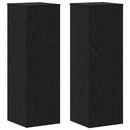 vidaXL Növényállvány 2 db Fekete Tölgy 33 x 33 x 100 cm Szerelt Fa
