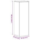 vidaXL Növényállvány 2 pcs Fekete tölgy 33 x 33 x 100 cm Faanyag