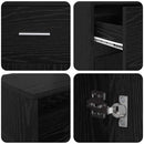 vidaXL Asztal LED -es lámpákkal Musta tammi 120 x 55 x 91 cm Faanyag