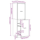 vidaXL Gyógyszertári Szekrény Musta tammi 40 x 41 x 144.5 cm Faanyag