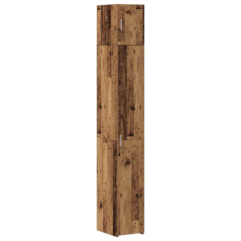 vidaXL Karcsú tárolószekrény Régi fa 30 x 42.5 x 225 cm Faanyag