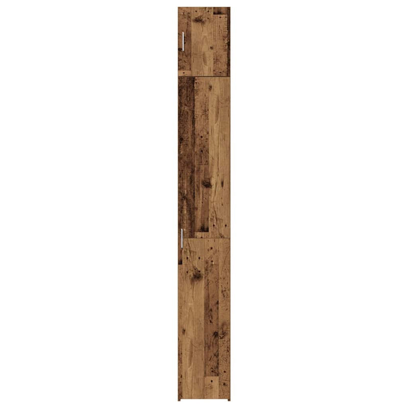 vidaXL Karcsú tárolószekrény Régi fa 30 x 42.5 x 225 cm Faanyag