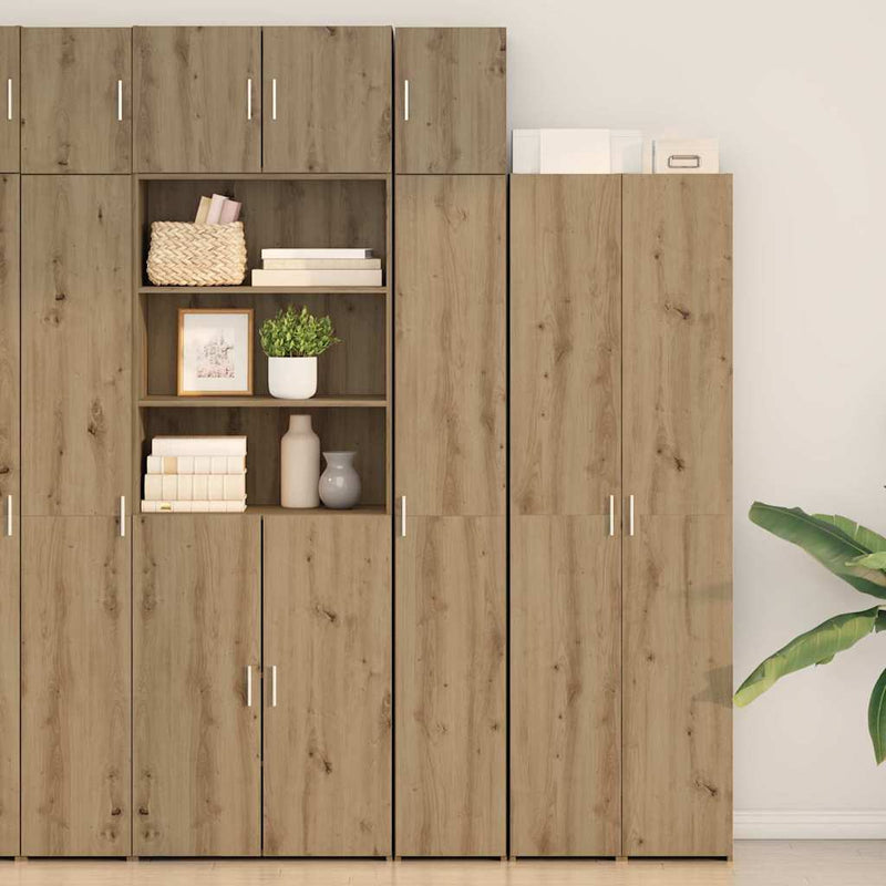 vidaXL Karcsú tárolószekrény kézműves tölgy 30 x 42.5 x 225 cm Faanyag