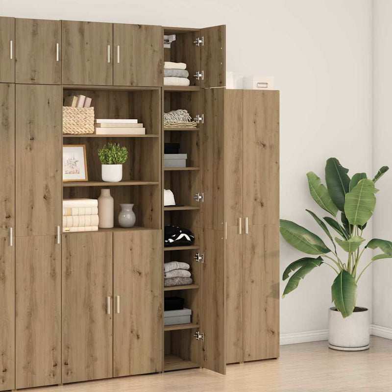 vidaXL Karcsú tárolószekrény kézműves tölgy 30 x 42.5 x 225 cm Faanyag