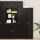 vidaXL Polcos tárolószekrény Fekete Tölgy 30 x 42,5 x 225 cm
