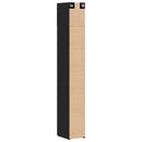 vidaXL Polcos tárolószekrény Fekete Tölgy 30 x 42,5 x 225 cm