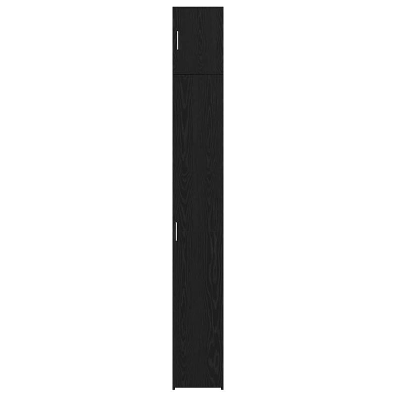 vidaXL Karcsú tárolószekrény Musta tammi 30 x 42.5 x 225 cm Faanyag